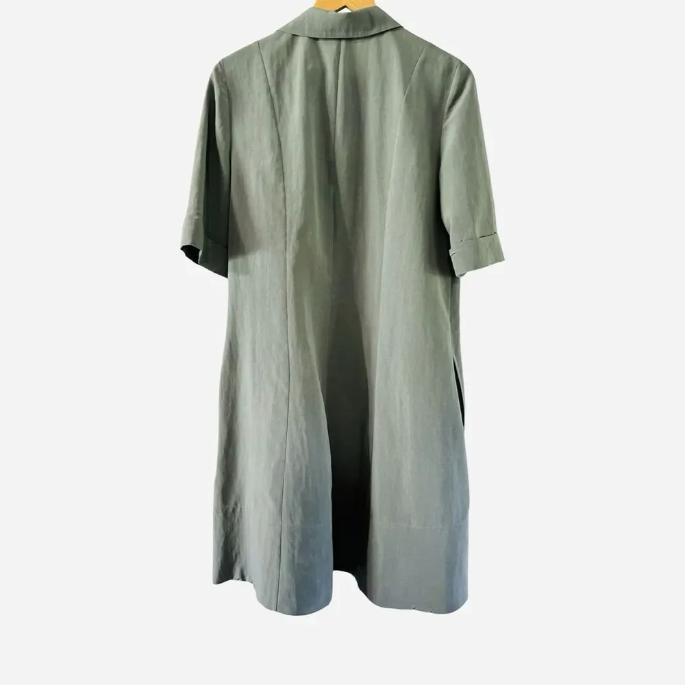 Vince A-Line Clay Sage Green Pocket Short Knee Length Dress Size Small NWY $448 - Picture 12 of 12